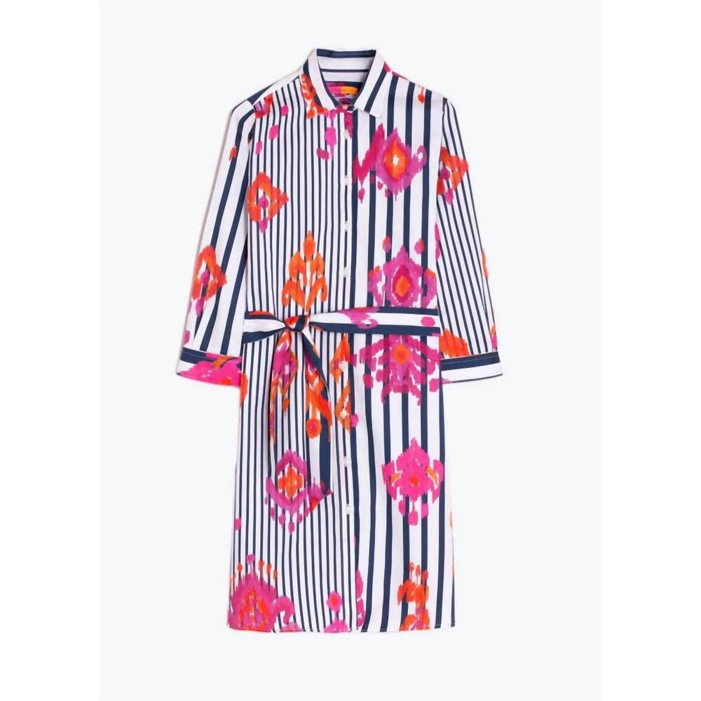 NEW VILAGALLO dover dress in ikat rosa naranja raya - Picture 3 of 4